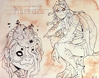 KAPPA: DnD Monster Gold Foil Print (11x14")
