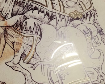 MIMIC: DnD Monster Gold Foil Print (11"x14")