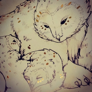 OWLBEAR: DnD Monster Gold Foil Prints (11&quot;x14&quot;)