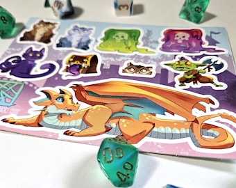 DnD Fantasy Monster Sticker Sheet