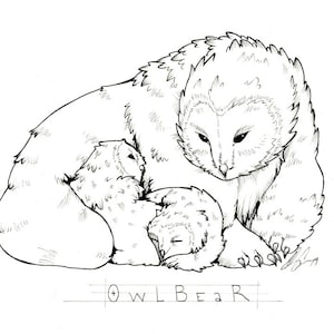 DIGITAAL: Owlbaer Kleurplaat