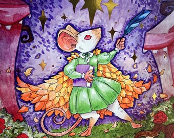 The Mouse Witch- Gold Foil Poster: 11x17"