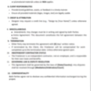 Image showcasing Freelance Designer Contract Template | Editable DOCX/PDF | Protect Your ...