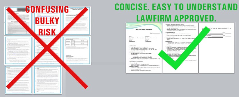 Image showcasing Freelance Designer Contract Template | Editable DOCX/PDF | Protect Your ...
