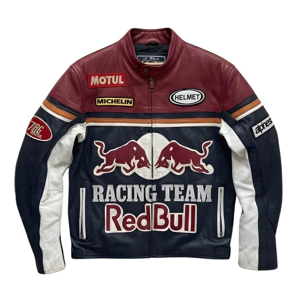 新品　Oracle Red Bull Racing レザージャケット Red bull leather racing jacket - Etsy 日本