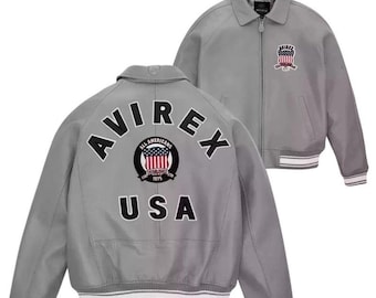 Handgefertigte Avirex USA Rindsleder Bomberjacke - Herren Retro Fliegerjacke