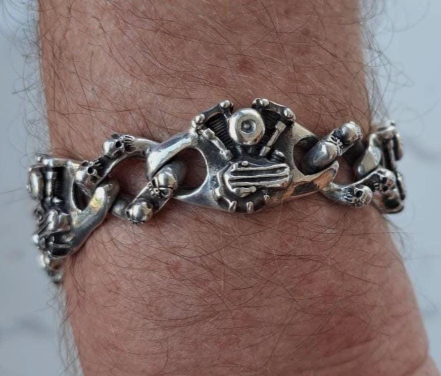 スターリングシルバー ハーレーダビッドソン モーターサイクルエンジン