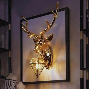 Retro Deer Antler Wall Lamp