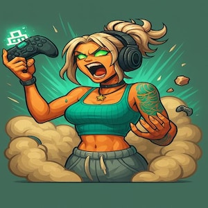 Stoner Girl Gamer Twitch Emote Pack