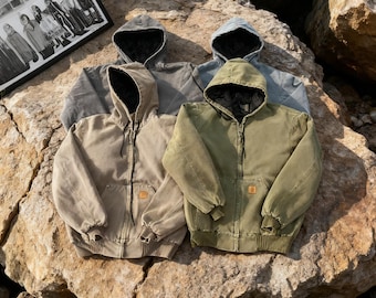 Vintage 1990s Carhartt Hooded Work Jacket / Workwear / Streetwear