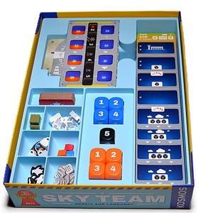 Insert / Organizer + Schalter Upgrade für "Sky Team" & "Turbulenzen"-Erweiterung – 3D-gedrucktes Brettspiel Zubehör aus PLA