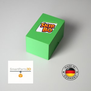 Kartenbox passend für Skip-Bo – personalisierbare Ersatzbox für das Kartenspiel – kompakte & stabile Aufbewahrung