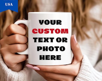 Personalized Photo Mug: Custom Text, Logo, or Image - 11oz/15oz