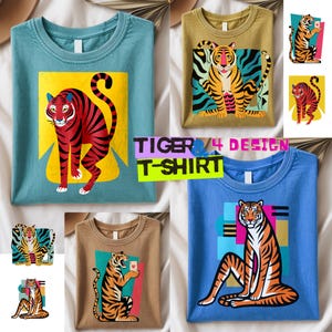 Tiger PNG Digital Download | Jungle Tiger Clipart | Wild Animal Graphic | Printable Tiger Illustration | Instant Download
