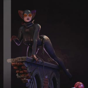 Catwoman - DC COMICS - 25 cm/ figure/Statue ,Pla/Sla/3D Printed ,Painted ,action figures