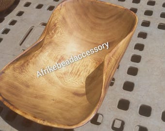 Handmade Carved Olive Wood Bowl, Wooden Snack Bowl