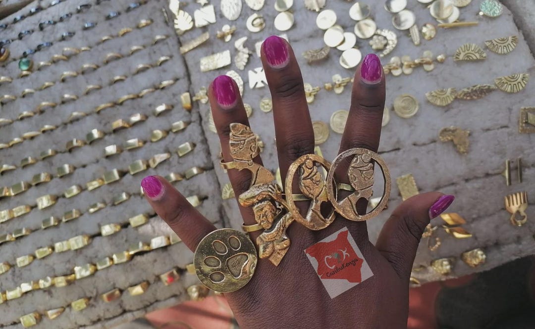 Assorted Brass Rings, Adjustable Mama Africa Brass Rings, Wholesale ...