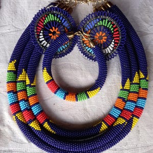 Blue masai necklace - Etsy 日本