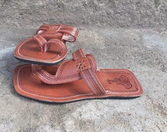 Sandalias Masai / Sandalias para hombre / Sandalias de cuero / Sandalias africanas / Sandalias hechas en Kenia / Sandalias unisex / Cuero puro