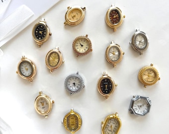 Gold Vintage Watch Faces, DIY Silver Watch Dials,Retro Quartz Watch Blanks, Handmade Watch Jewelry Making Supplies,Colorful Watch Faces