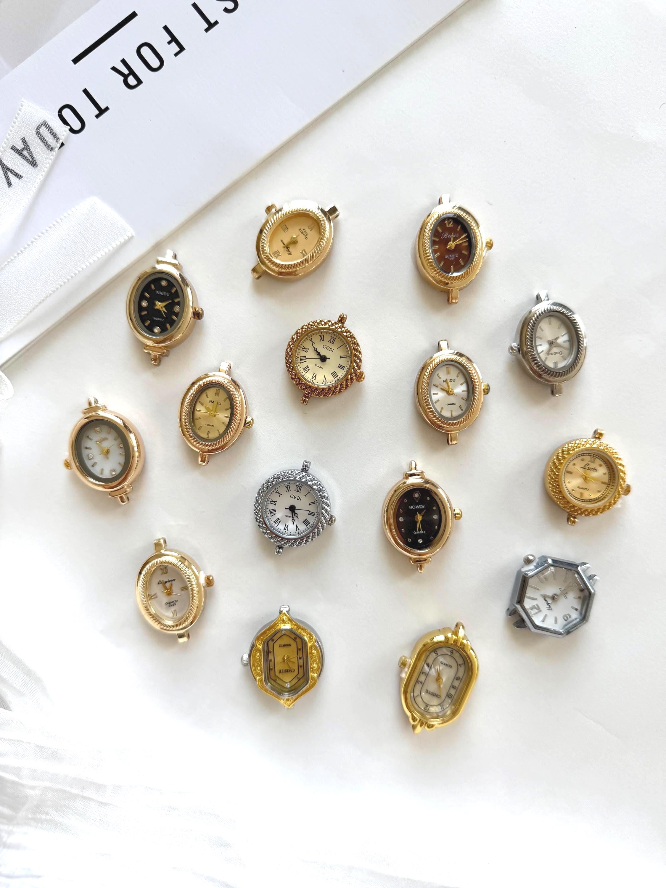 Gold Vintage Watch Faces, DIY Silver Watch Dials,Retro Quartz Watch Blanks, Handmade Watch Jewelry Making Supplies,Colorful Watch Faces
