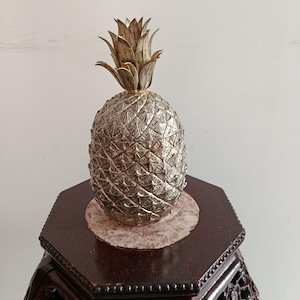 hübscher silberner Metall-Eiskübel in Form einer Ananas von Mauro Manetti, 1960er Jahre