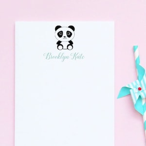 Personalizowane notatniki Panda dla dzieci Notatnik Personalizowany papier do pisania w linie, spersonalizowany notatnik, zestaw artykułów piśmienniczych Panda, uroczy NP114
