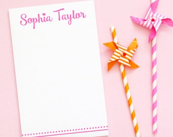 Personalized Notepads for Kids Customized Letter Paper Set, Girls Custom Stationary Notepad, Personalized Writing Paper Lined for Girl NP063