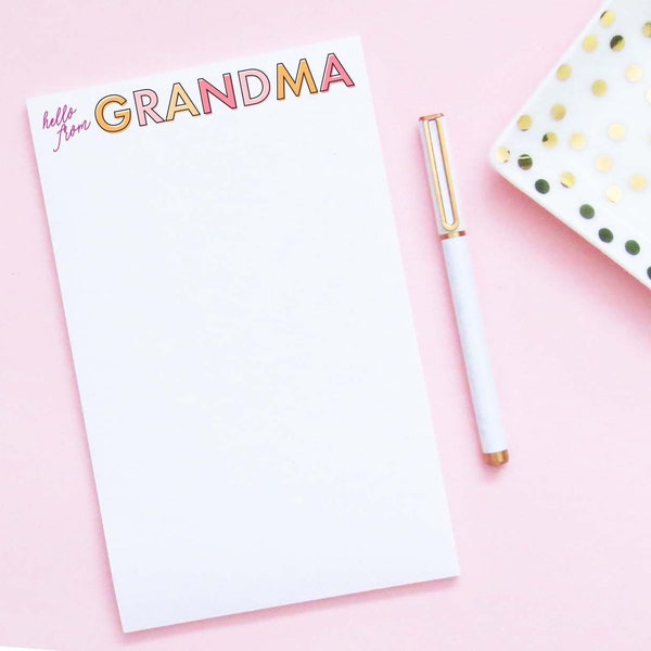 Personalized Notes From Grandma Notepad Set, Summer Camp Stationery from Grandparents, Sleep Away Camp Notes From Grandpa, Modern, NP272