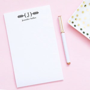 Olive Zweig Monogramm Notizblock, personalisiertes Notizblock-Set für Damen, Notizblock mit Monogramm Briefpapier, Briefpapier mit Monogramm, nz024