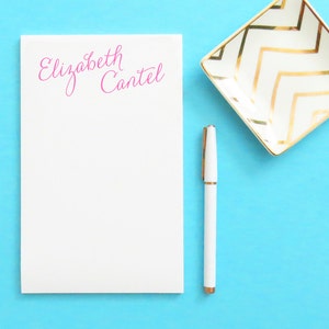 Personalized Notepad with Calligraphy, Girls Custom Thank You Notes, Writing pad, Writing Paper, Stationery Paper, Simple Notepad Set, NP004