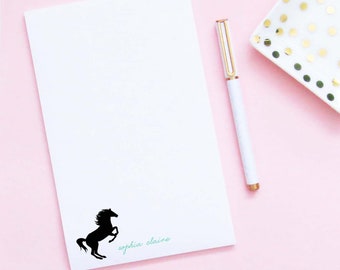 Stationary Personalized with Horses, Horse Stationery set, Horse stationary for girls, Equestrian Stationary Personalized Horse Gifts, NP110