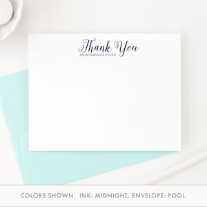 Modernes benutzerdefiniertes stationäres Set, personalisierte Dankeskarten für Erwachsene mit Umschlägen, personalisiertes Hinweiskartenset für Frauen, Dankeskarte für Männer, PS019