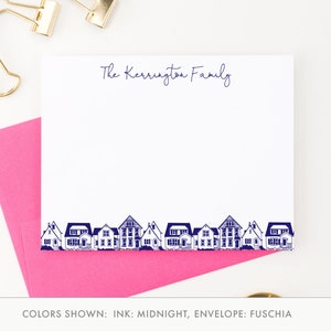 Gepersonaliseerd familiebriefpapier, familie briefpapier set platte kaart dik, familie briefpapier, aangepast housewarmingcadeau gepersonaliseerd, FS011