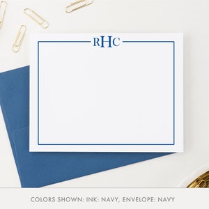Personalisiertes Monogramm-Briefpapierset für Erwachsene Kundenspezifische Monogramm-Grußkarten, benutzerdefiniertes Briefpapiergeschäft, professionelles Dankeschön, MS047