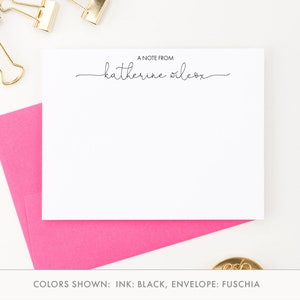 Eine Notiz von der Brieftasche, personalisierte Dankesgeschenke für Frauen, individuelles Briefpapier, PS083