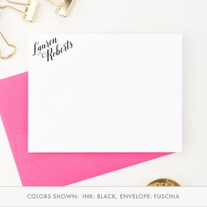 Womens Customized Thank You Cards, Simple Custom Thank You Notes for Women Personalized Stationery Set, Modern Stationary Cards, Notes PS048