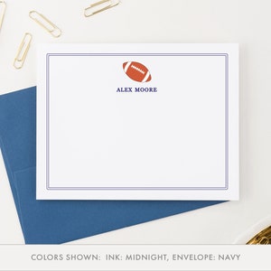 Personalisierte Jungen Fußball Briefpapier, personalisierte Briefpapier für Jungen, Fußballkarten, Jungen Briefpapier, personalisierte Notizkarten, KS042