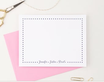 Family Stationary Set With Envelopes, Custom Family Stationery, Modern Family Note Cards, Personalized Housewarming gift, Notecards, FS002