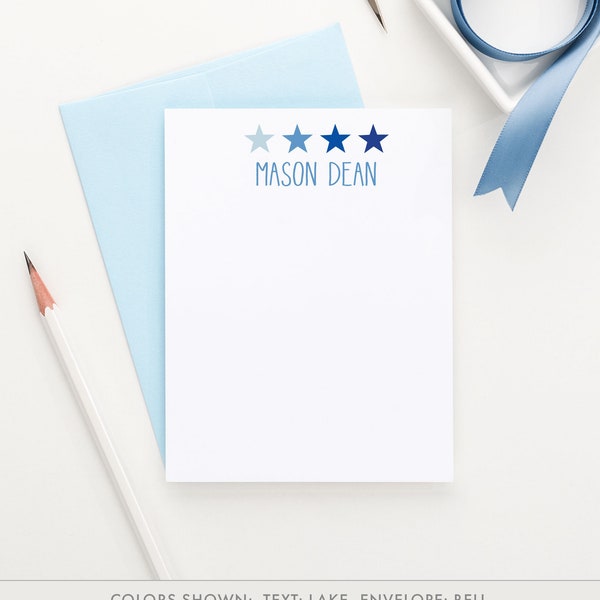 Personalized Star Stationery For Boys, Personalized Baby Thank You Cards boy, Personalized stationary for baby boy stationery, STARS, KS093