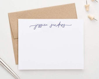 Set di cancelleria personalizzato ed elegante da donna, biglietti per appunti semplici con calligrafia per adulti, biglietti di ringraziamento classici per donne, PS136 moderno