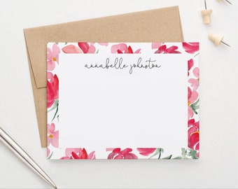 Floral Stationary Set Personalized Stationary for Women, Personalized Stationery for Women, Floral Stationery Set, Personalized Notes, PS082