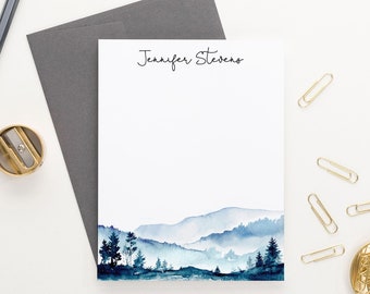 Watercolor Mountain Stationary Set, Mountain Stationery Set Nature Stationery Nature Stationary Mountain Note Card, Mountain NoteCards PS096