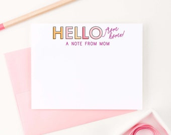 A Note From Mom Stationery Set, Personalized Summer Camp Note Cards, Cute Camp Notes From Home, Sleep Away Camp Stationary for Parents KS199