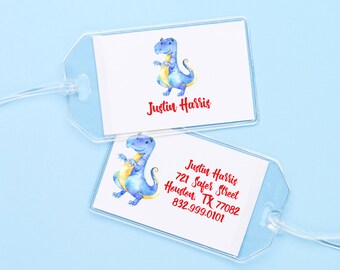 Dinosaur Backpack Tags Dinosaur, Dinosaur Luggage Tag for Boys Backpack Tag, boys backpack name tag, Boys Backpack Tag, dinosaur tags, LT041