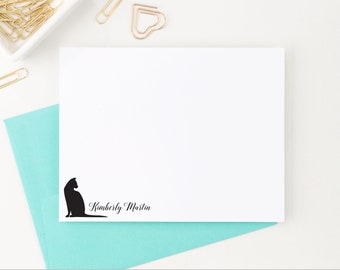 Cat Stationery for Women, Customized Cat Stationary, Custom Cat Thank You Card, Womens Cat Note Cards, Personalized Womens Stationary, PS041