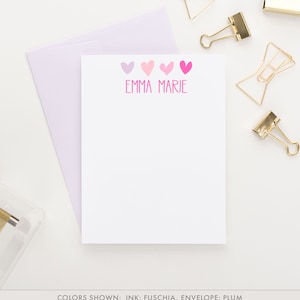 Set di cancelleria per ragazze // Set di cancelleria personalizzato // cancelleria a cuori // ragazze stazionarie // Scegli i tuoi colori, KS008