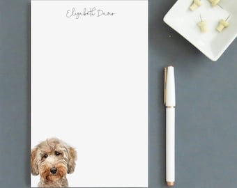 Goldendoodle Stationery Notepad Paper, Custom Stationary With Dogs, Watercolor Notepads, Gifts For Pet Moms NP413f