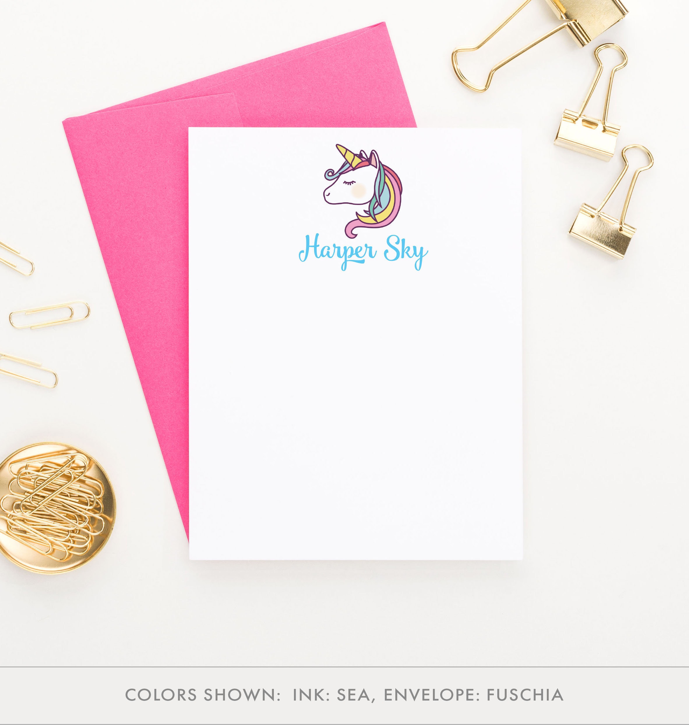 Unicorn Stationary Unicorn Stationery Set Unicorn note Etsy