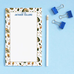 Kids Camp Notepads for Boys Personalized Summer Camp Letter Writing Paper, Boys Stationery Set for Camp, A Note From Notepad for Kid, NP245